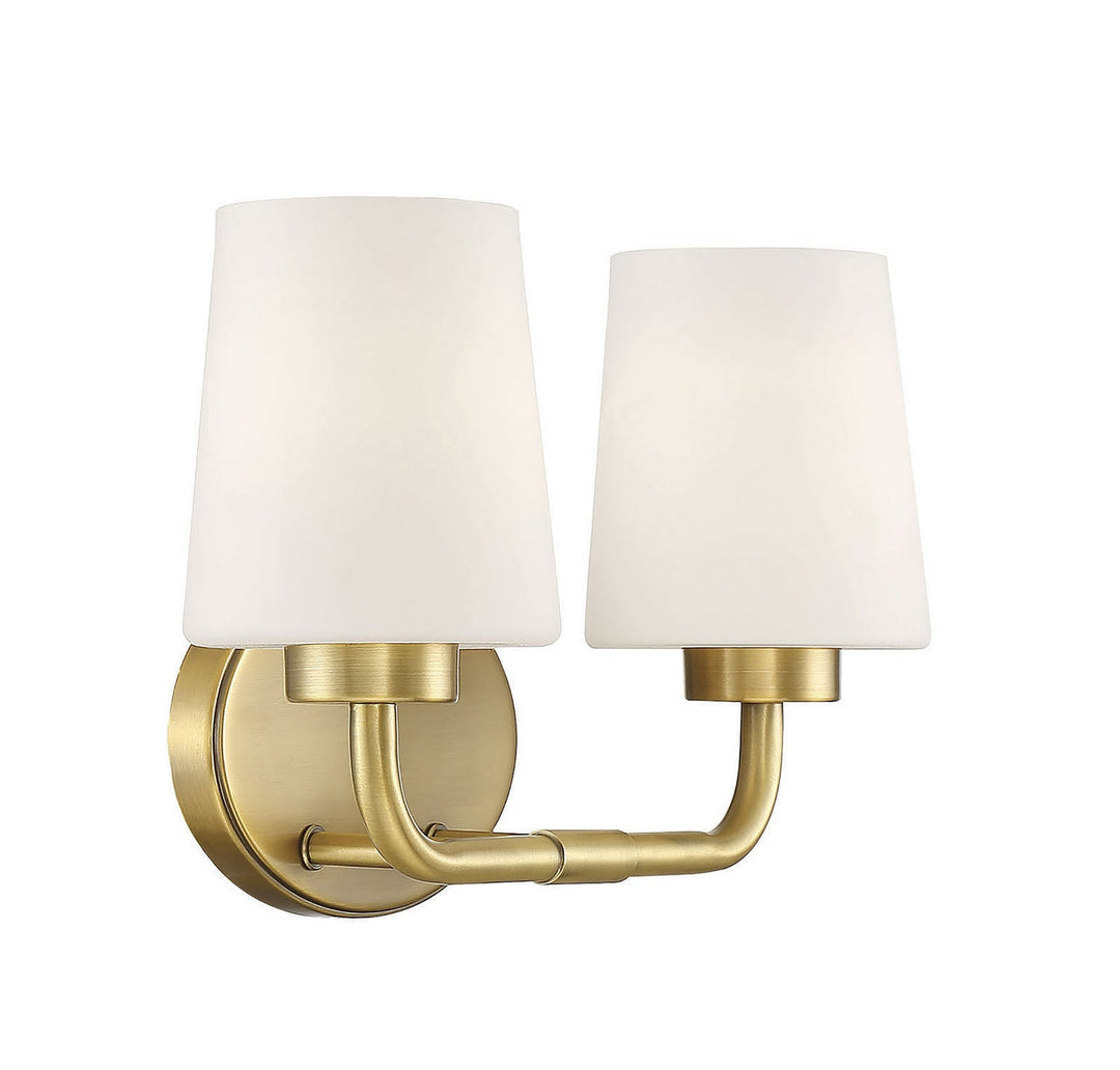 Savoy House Capra 8-4090-2-322 Bath Vanity Light 15 in. wide - Warm Brass