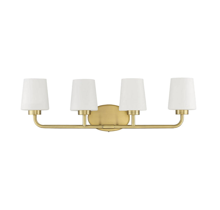 Savoy House Capra 8-4090-4-322 Bath Vanity Light 31 in. wide - Warm Brass