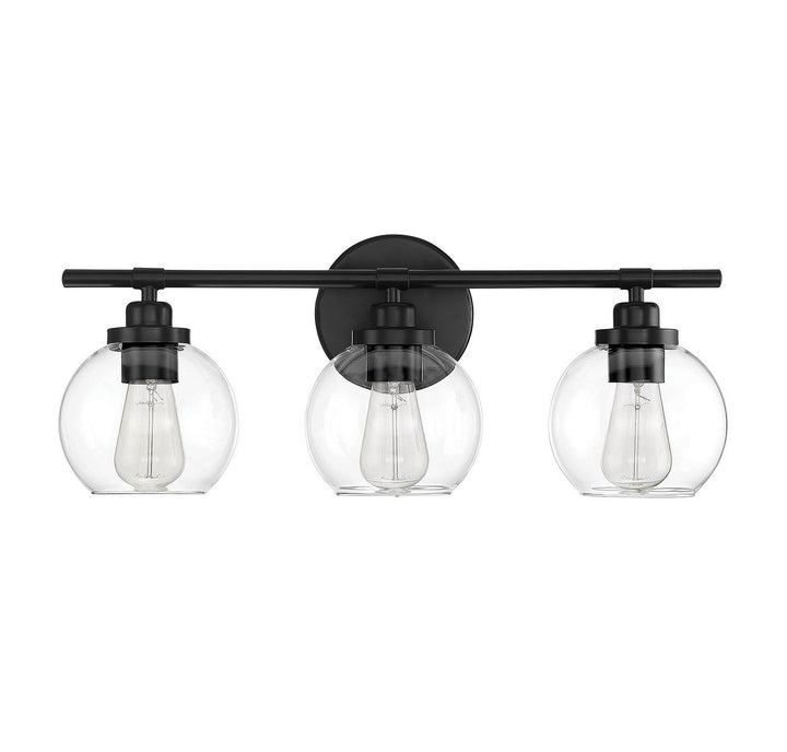 Savoy House Carson 8-4050-3-BK Bath Vanity Light 23 in. wide - Matte Black