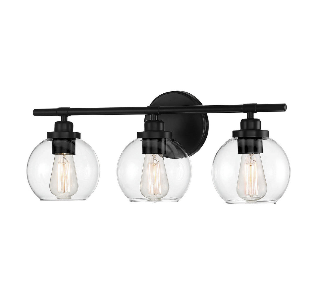 Savoy House Carson 8-4050-3-BK Bath Vanity Light 23 in. wide - Matte Black