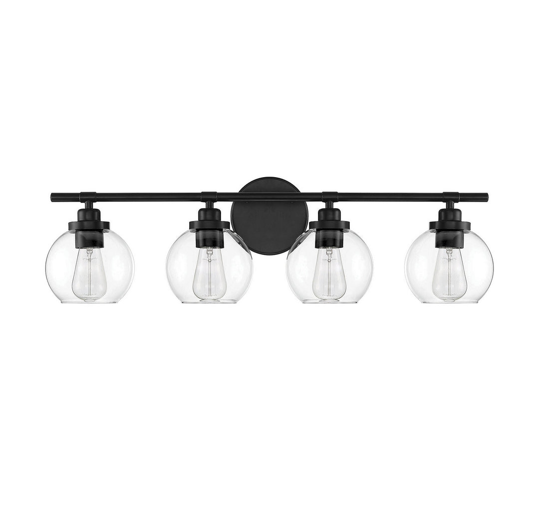 Savoy House Carson 8-4050-4-BK Bath Vanity Light 30 in. wide - Matte Black