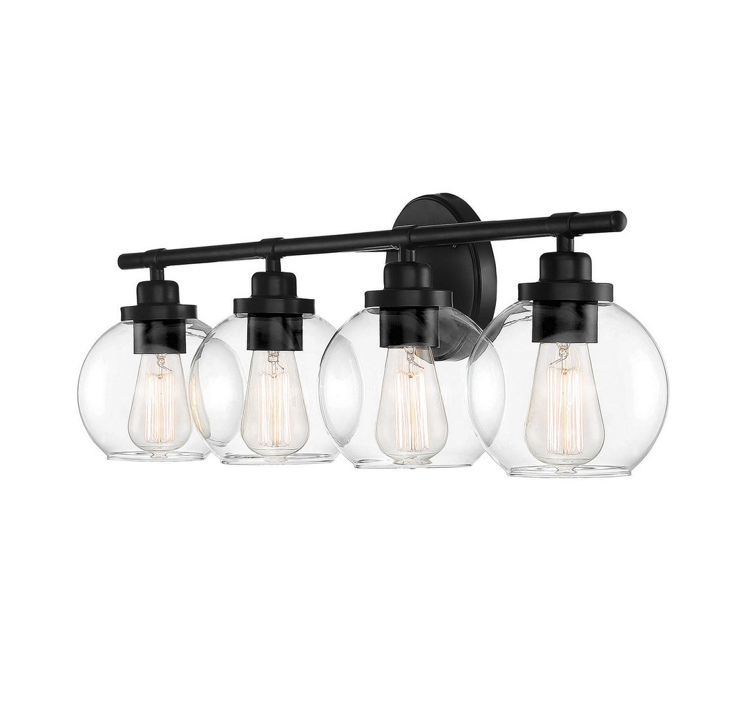 Savoy House Carson 8-4050-4-BK Bath Vanity Light 30 in. wide - Matte Black