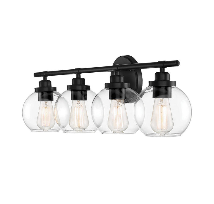Savoy House Carson 8-4050-4-BK Bath Vanity Light 30 in. wide - Matte Black