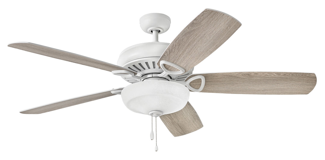 Hinkley Gladiator Illuminated 900460FCW-LID Ceiling Fan 60 - Chalk White, Chalk White, Weathered Wood/