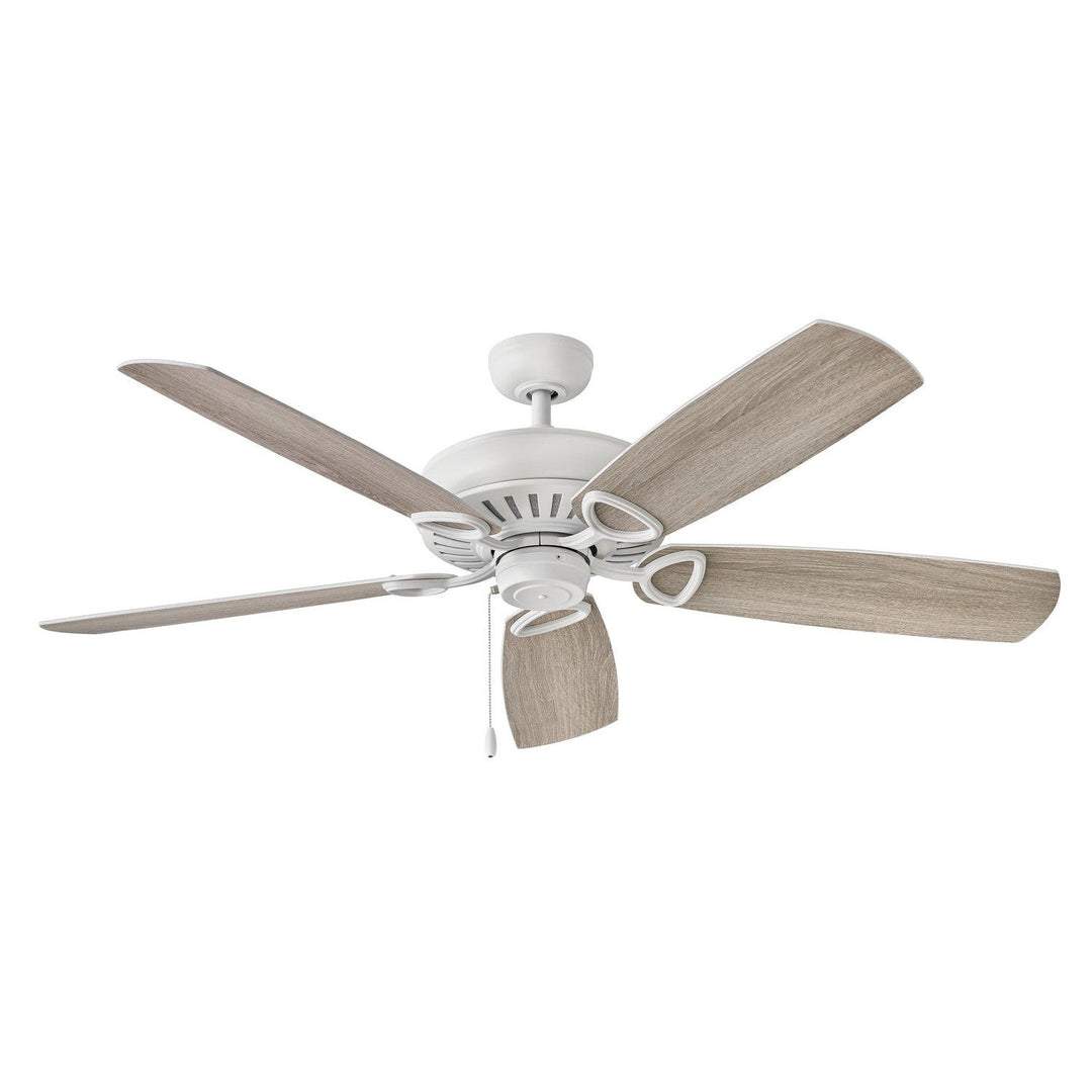 Hinkley Gladiator 900460FCW-NID Ceiling Fan 60 - Chalk White, Chalk White, Weathered Wood/