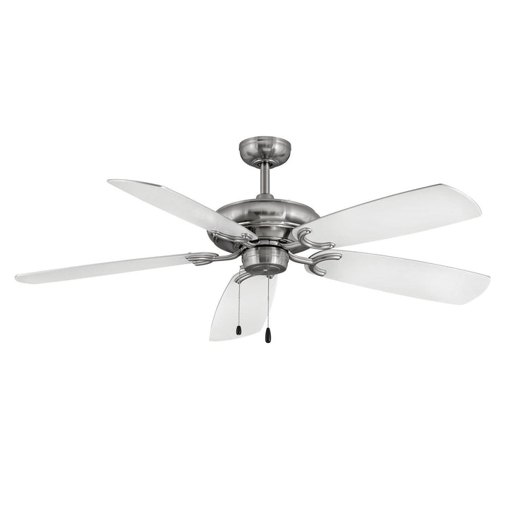 Hinkley Grove 901256FBN-NID Ceiling Fan 56 - Brushed Nickel, Appliance White, Silver/