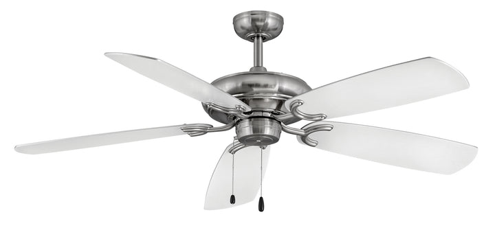 Hinkley Grove 901256FBN-NID Ceiling Fan 56 - Brushed Nickel, Appliance White, Silver/