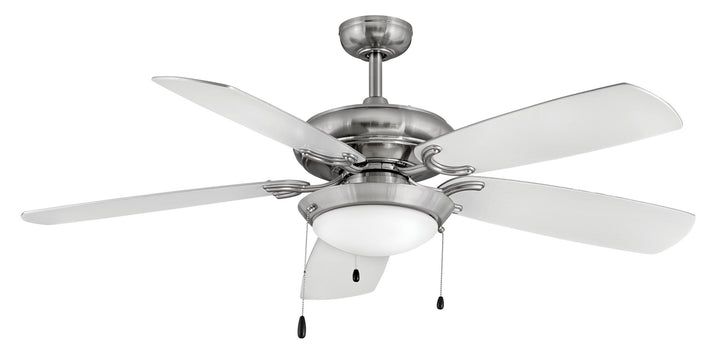 Hinkley Grove 901256FBN-NID Ceiling Fan 56 - Brushed Nickel, Appliance White, Silver/