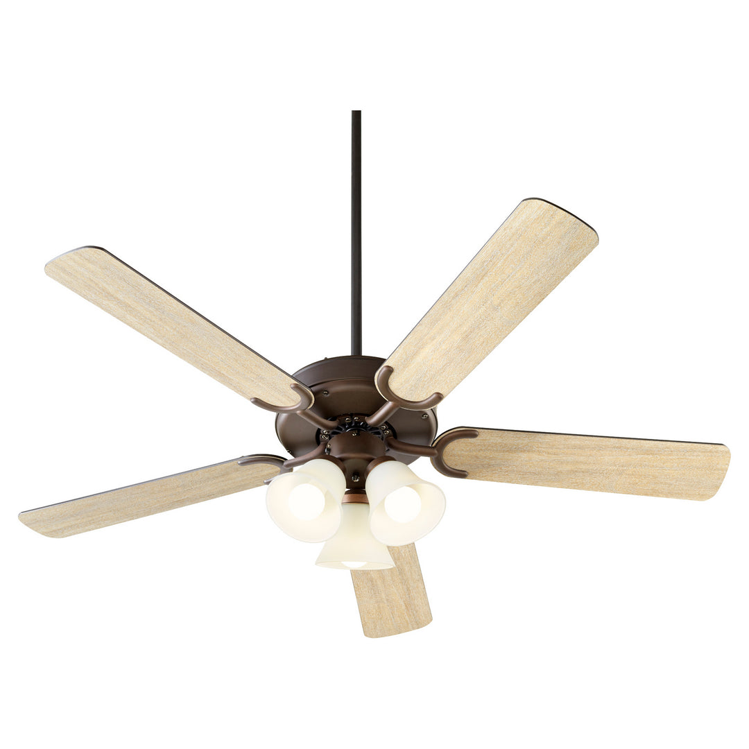 Quorum Virtue 6525-386 Ceiling Fan 52 in. - Oiled Bronze, Oiled Bronze/Weathered Oak