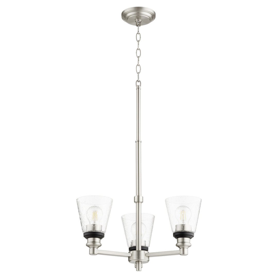 Quorum Dunbar 609-3-65 Chandelier Light - Satin Nickel