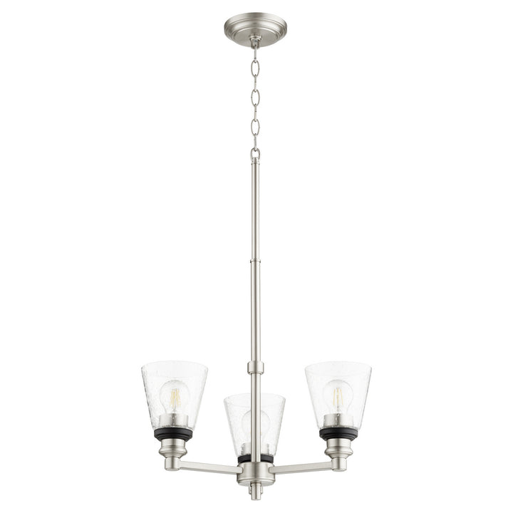 Quorum Dunbar 609-3-65 Chandelier Light - Satin Nickel