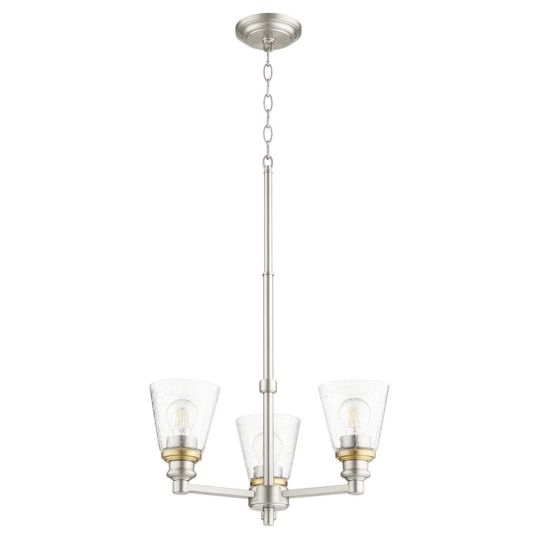 Quorum Dunbar 609-3-65 Chandelier Light - Satin Nickel