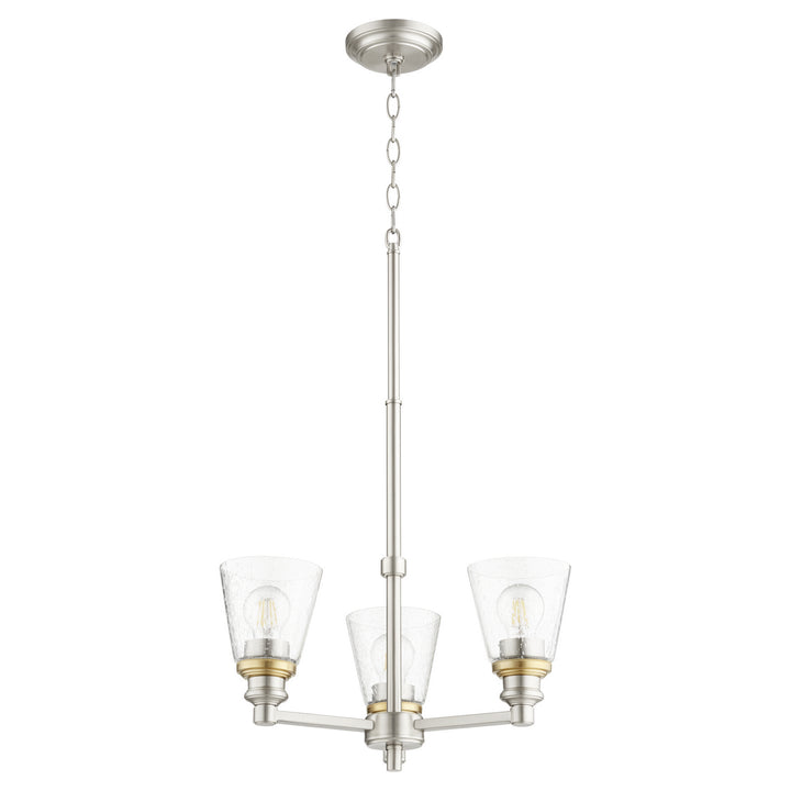 Quorum Dunbar 609-3-65 Chandelier Light - Satin Nickel