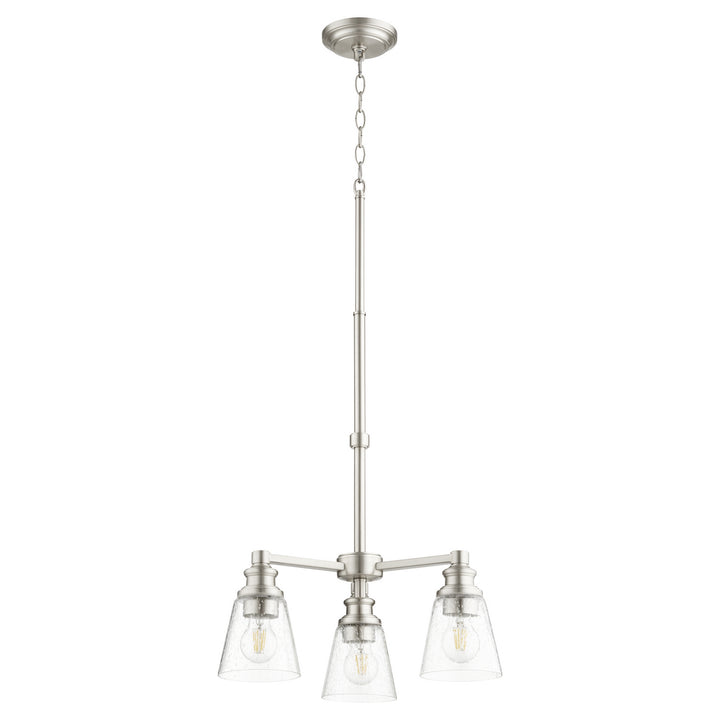 Quorum Dunbar 609-3-65 Chandelier Light - Satin Nickel