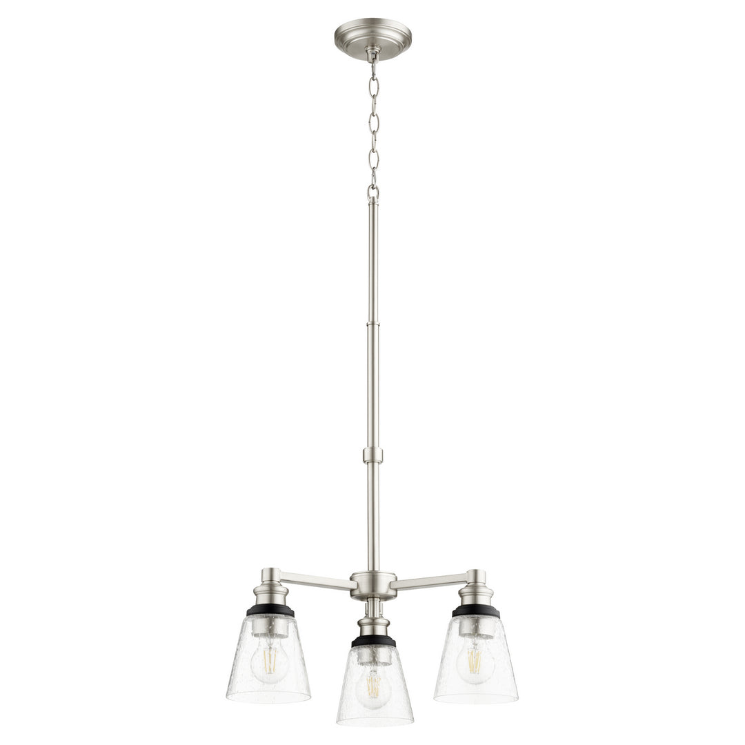 Quorum Dunbar 609-3-65 Chandelier Light - Satin Nickel