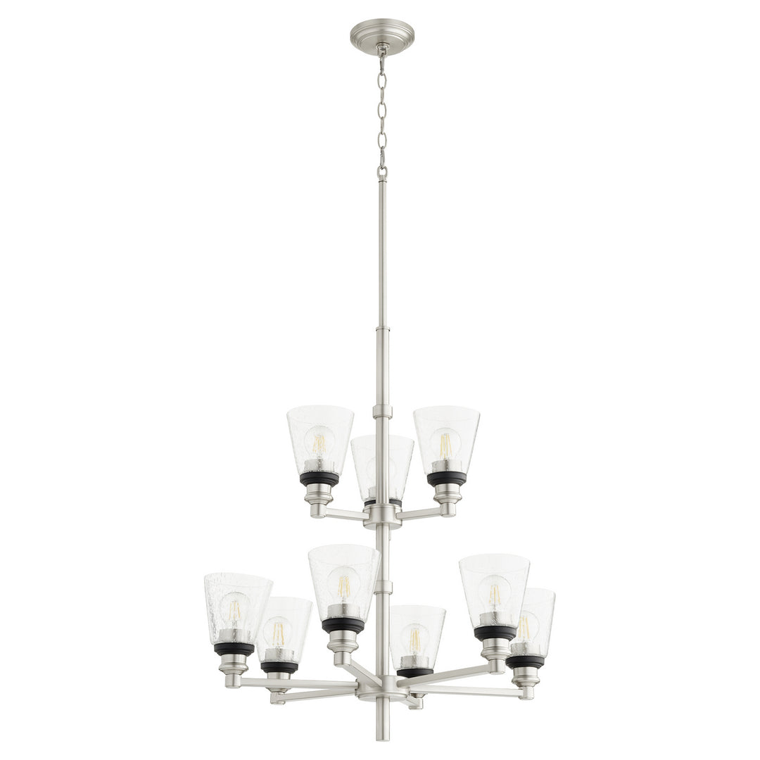 Quorum Dunbar 609-9-65 Chandelier Light - Satin Nickel