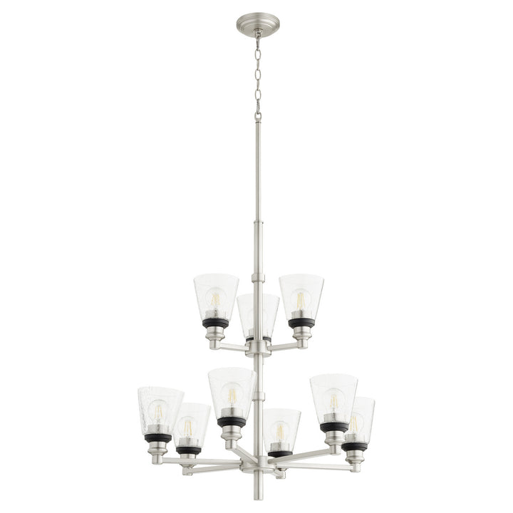 Quorum Dunbar 609-9-65 Chandelier Light - Satin Nickel