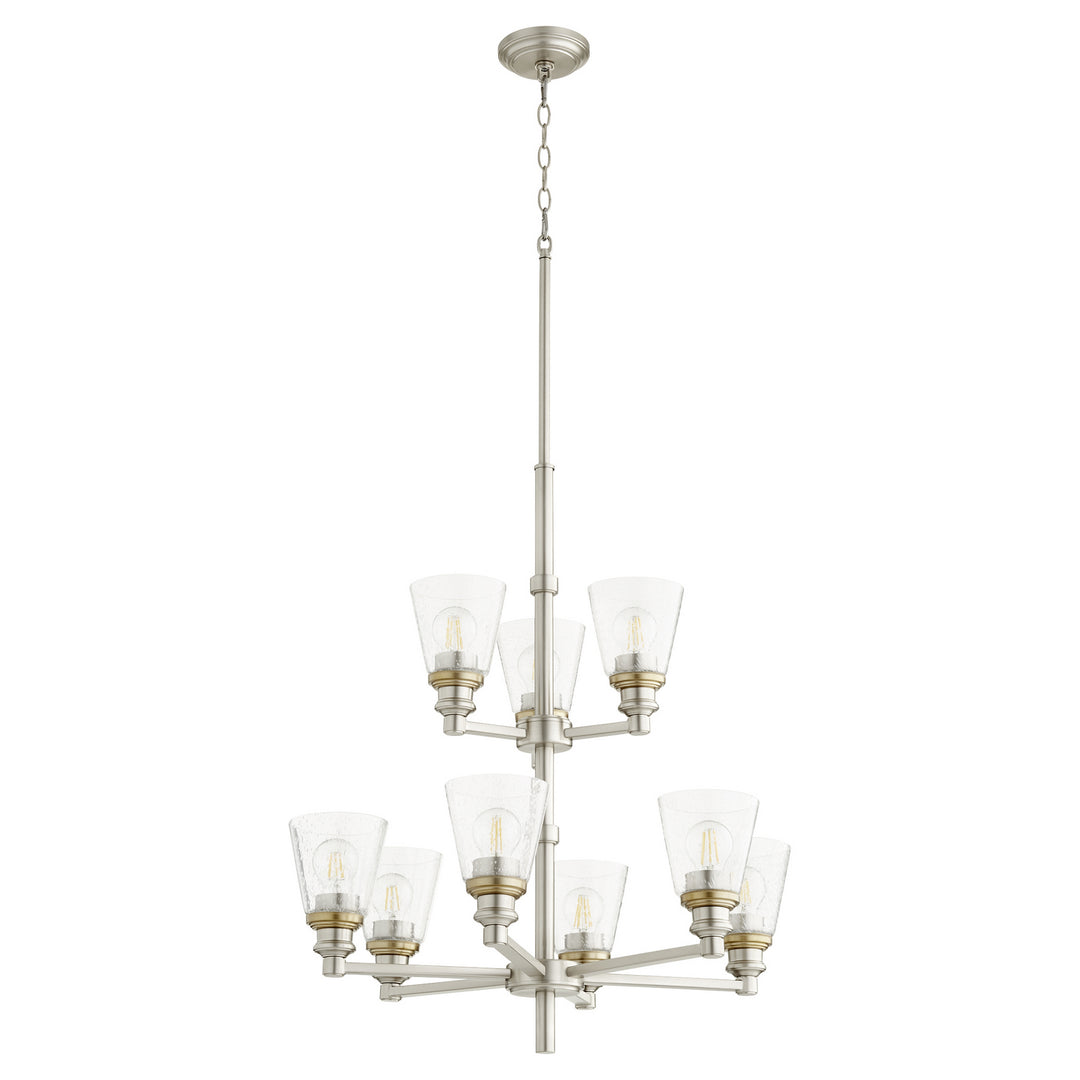 Quorum Dunbar 609-9-65 Chandelier Light - Satin Nickel