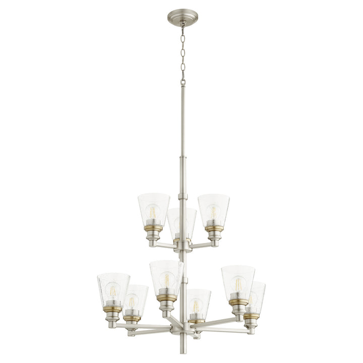 Quorum Dunbar 609-9-65 Chandelier Light - Satin Nickel