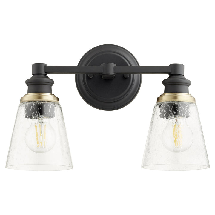 Quorum Dunbar 509-2-69 Bath Vanity Light 15 in. wide - Textured Black