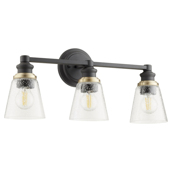 Quorum Dunbar 509-3-69 Bath Vanity Light 23 in. wide - Textured Black