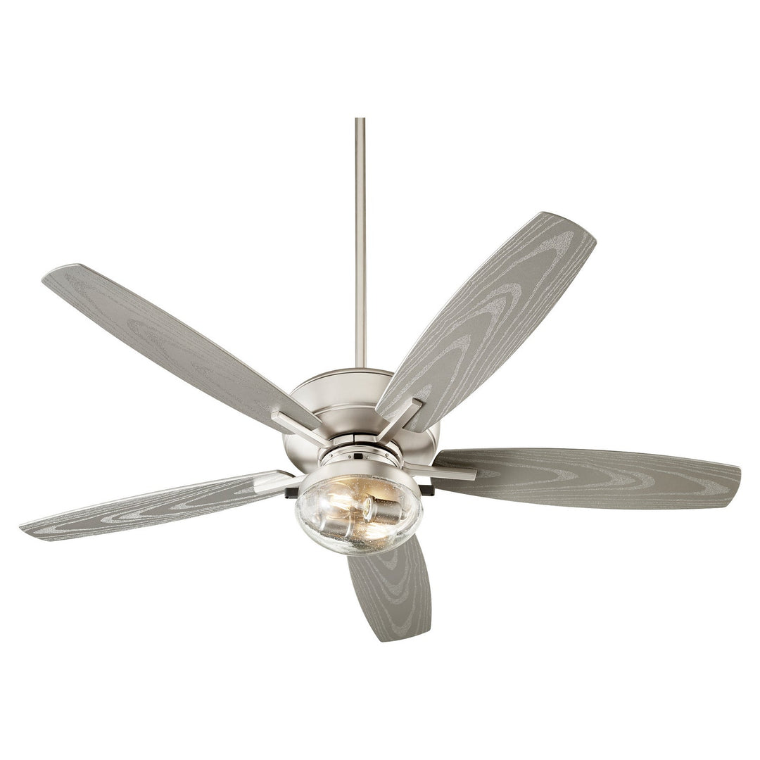 Quorum Breeze Patio 170525-65 Ceiling Fan - Satin Nickel Satin Nickel, Silver