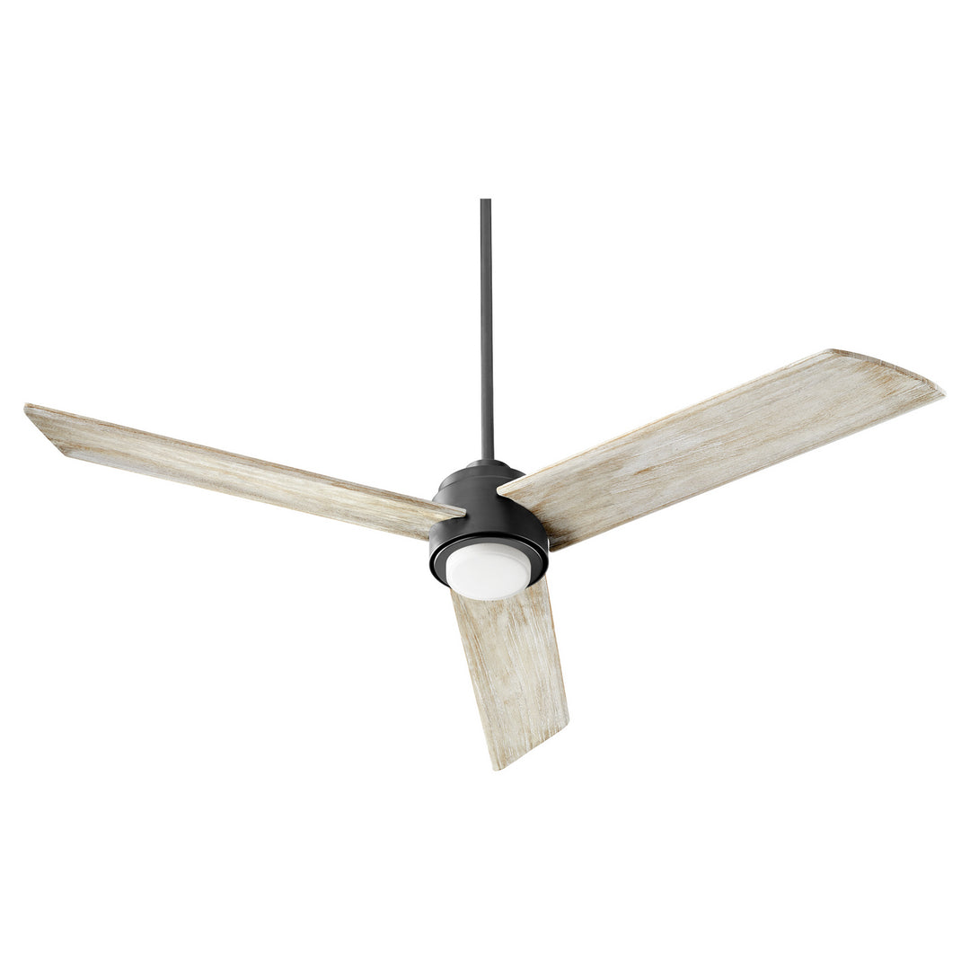 Quorum Trio 35603-69 Ceiling Fan 60 in. - Textured Black, Weathered Oak