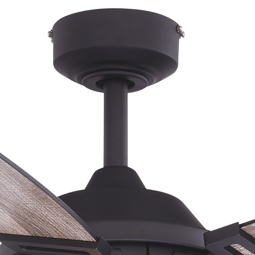 Vaxcel Barnes F0055 Ceiling Fan - Matte Black and Rustic Oak, Driftwood-Black Walnut/