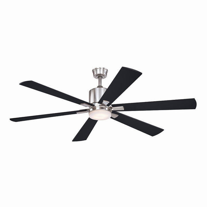 Vaxcel Wheelock F0078 Ceiling Fan - Satin Nickel, Black-Driftwood/