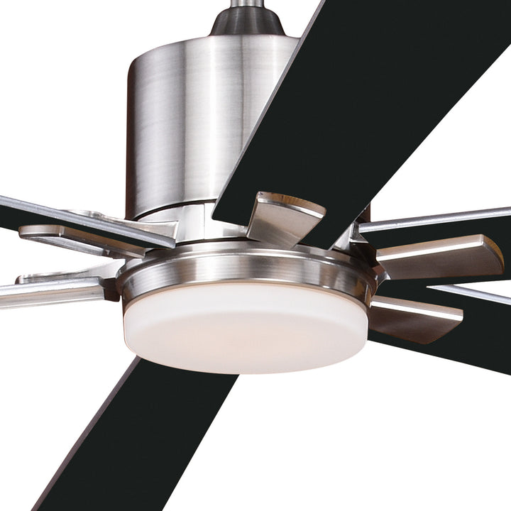 Vaxcel Wheelock F0078 Ceiling Fan - Satin Nickel, Black-Driftwood/