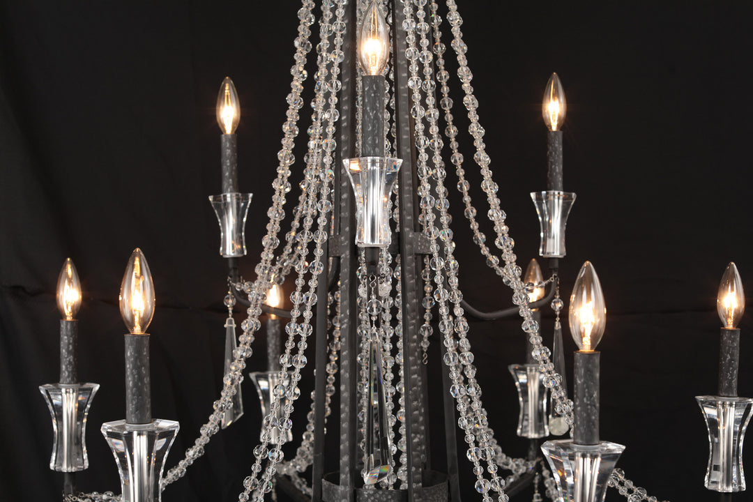 Varaluz Barcelona 270C09OX Chandelier Light - Onyx