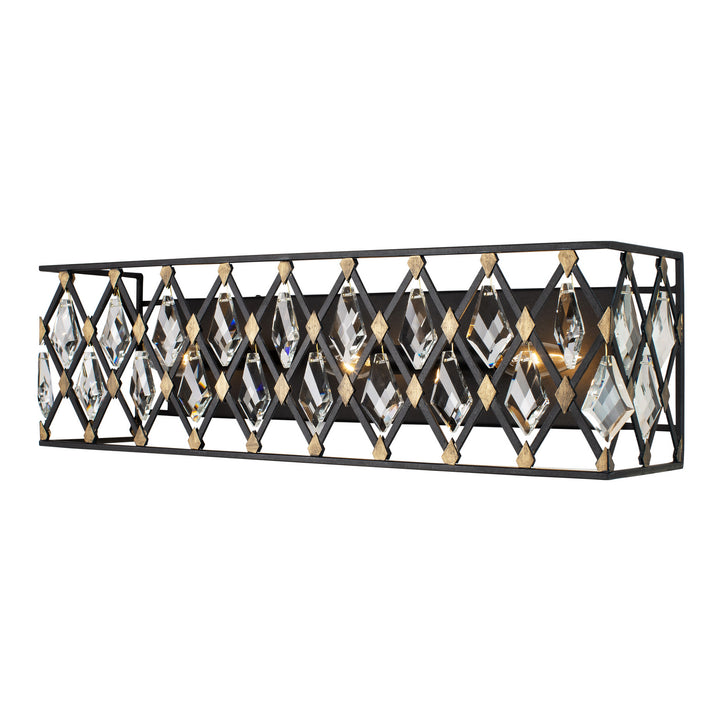 Varaluz Windsor 345B03CBHG Bath Vanity Light 24 in. wide - Carbon/Havana Gold
