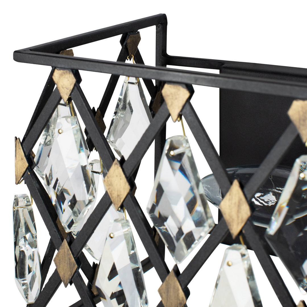 Varaluz Windsor 345B03CBHG Bath Vanity Light 24 in. wide - Carbon/Havana Gold