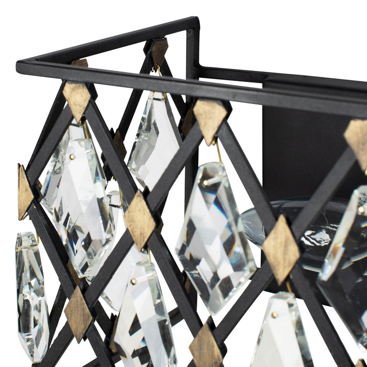 Varaluz Windsor 345B03CBHG Bath Vanity Light 24 in. wide - Carbon/Havana Gold