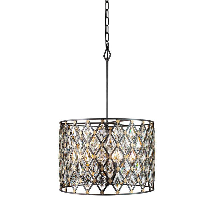 Varaluz Windsor 345P04CBHG Pendant Light - Carbon/Havana Gold