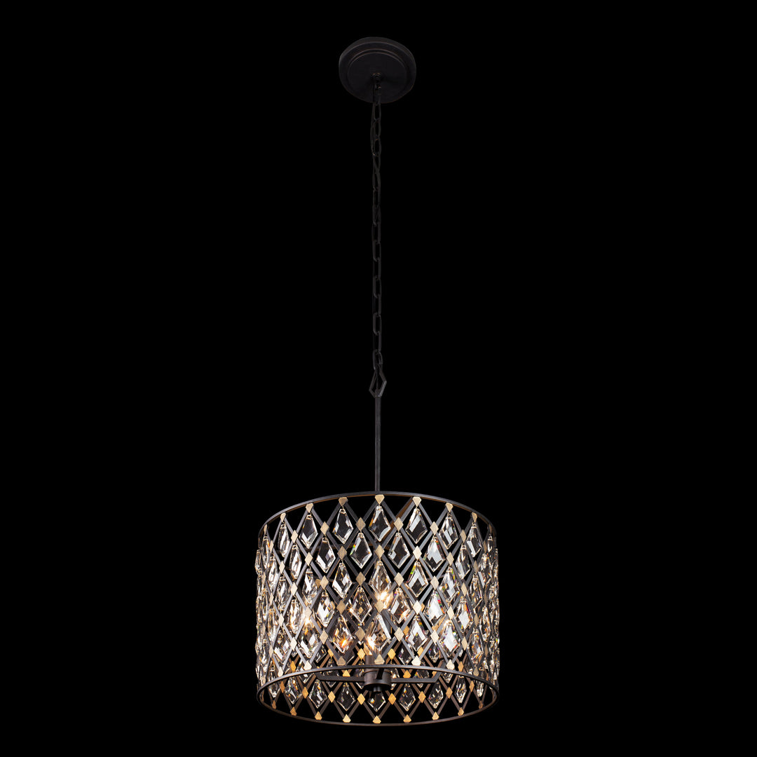 Varaluz Windsor 345P04CBHG Pendant Light - Carbon/Havana Gold