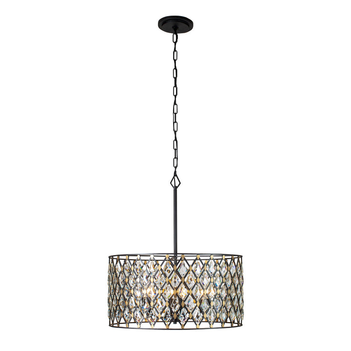 Varaluz Windsor 345P06CBHG Chandelier Light - Carbon/Havana Gold
