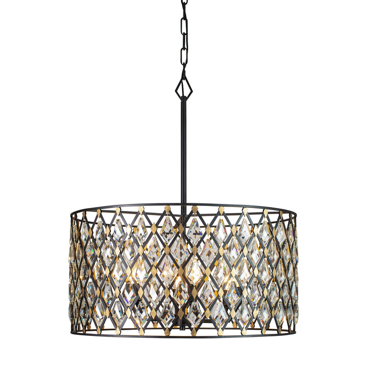 Varaluz Windsor 345P06CBHG Chandelier Light - Carbon/Havana Gold