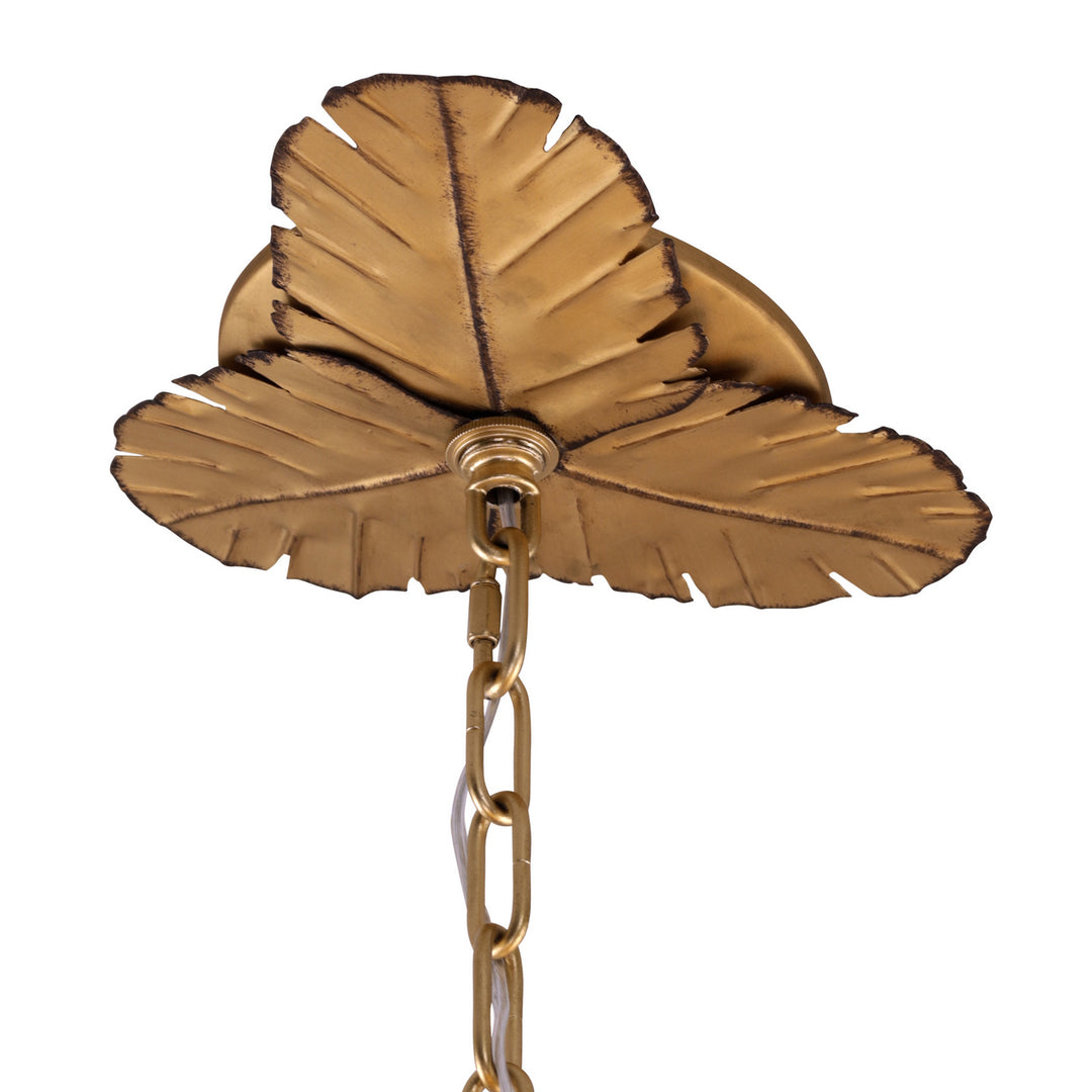 Varaluz Banana Leaf 901C06GO Chandelier Light - Gold