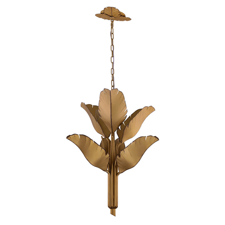Varaluz Banana Leaf 901C06GO Chandelier Light - Gold