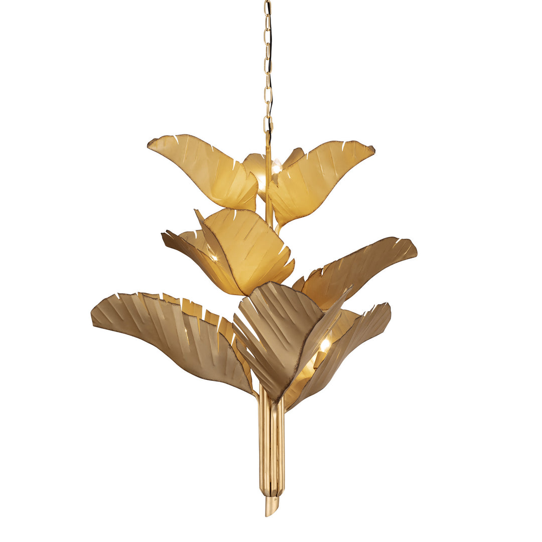 Varaluz Banana Leaf 901C09GO Chandelier Light - Gold