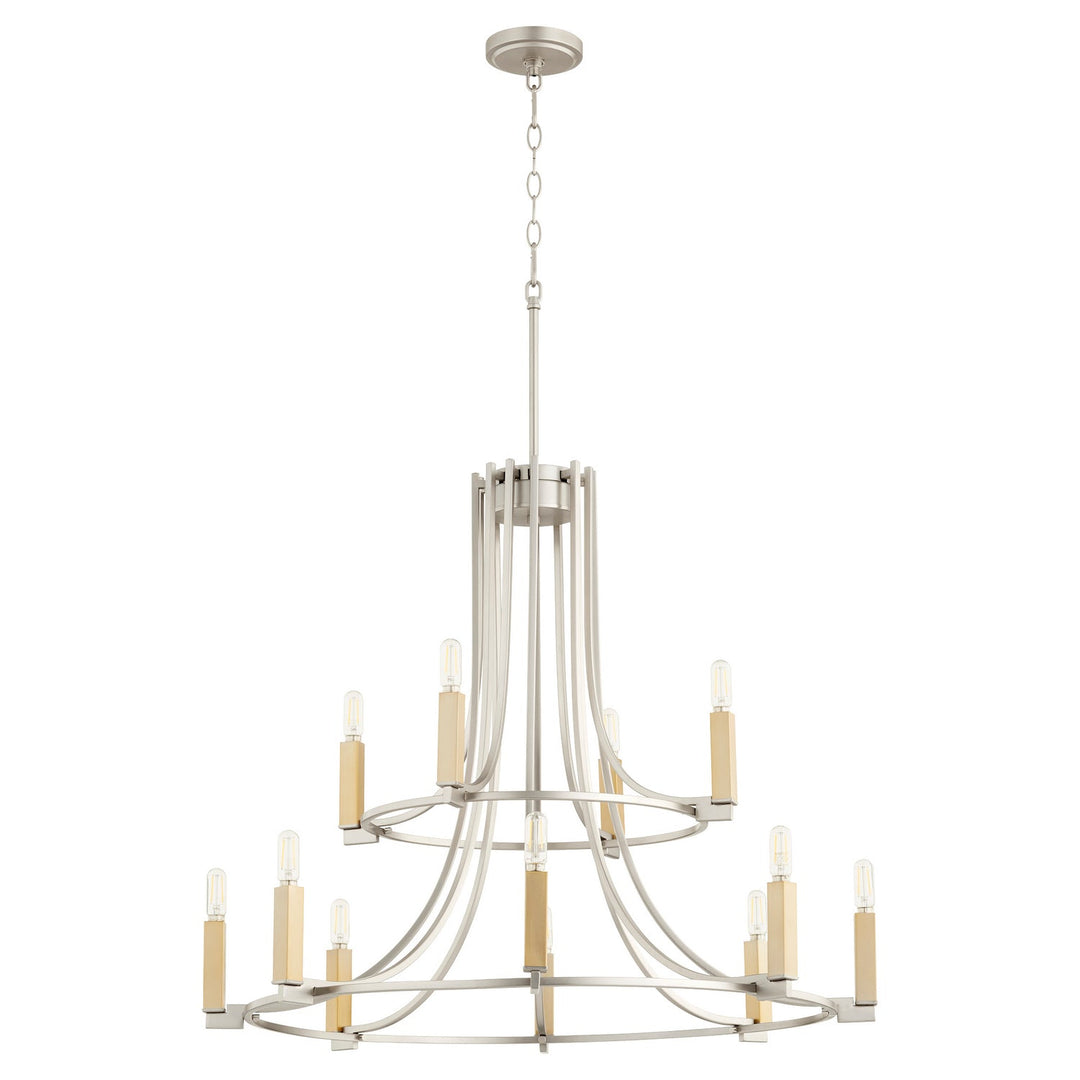 Quorum Olympus 696-12-65 Chandelier Light - Satin Nickel