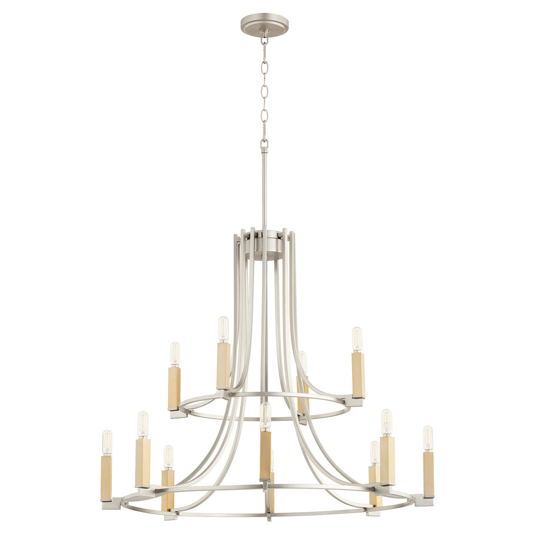 Quorum Olympus 696-12-65 Chandelier Light - Satin Nickel