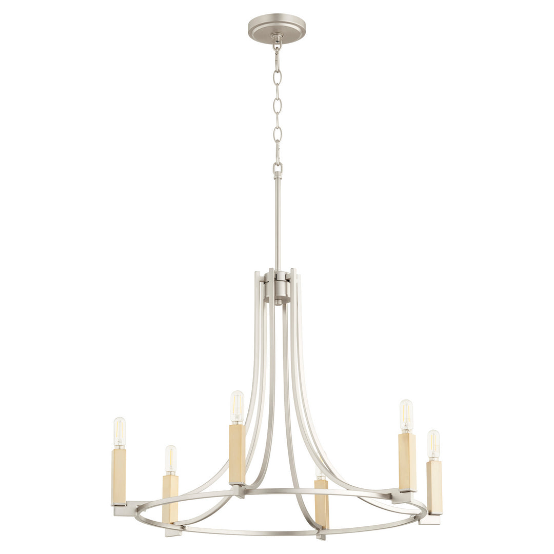 Quorum Olympus 696-6-65 Chandelier Light - Satin Nickel