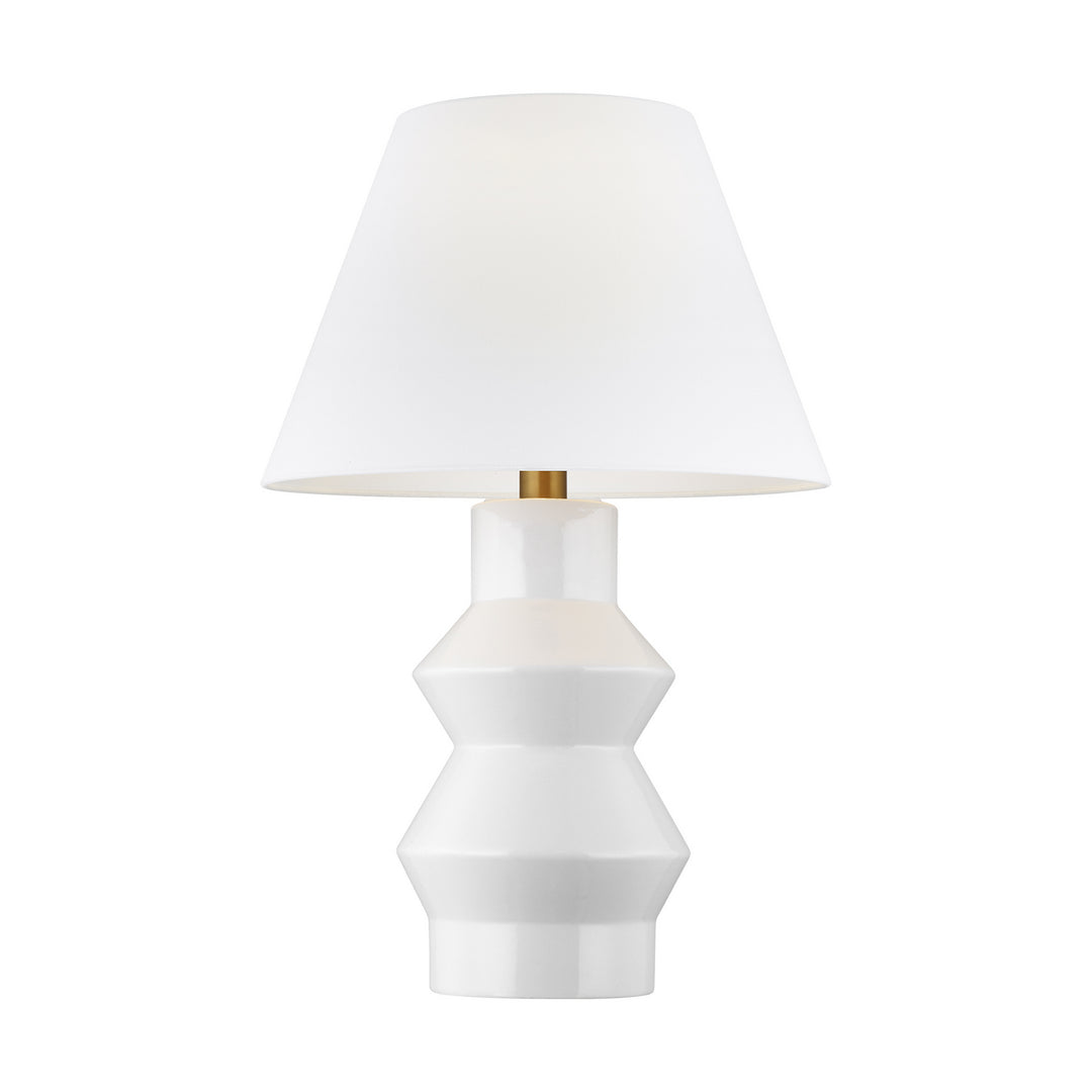 Visual Comfort Studio CT1041ARCBBS1 Abaco One Light Table Lamp Lamp White