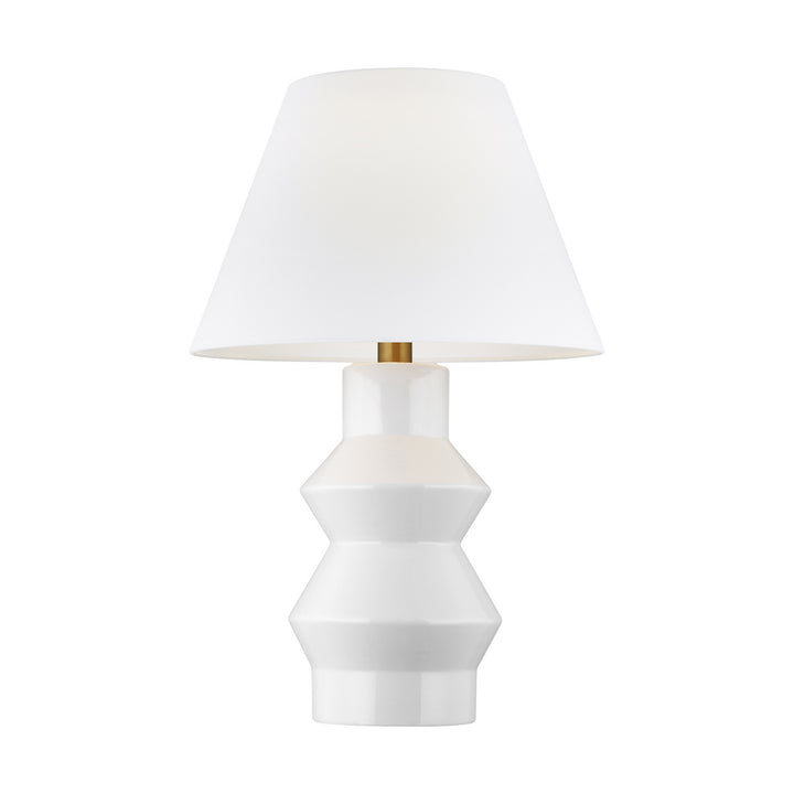 Visual Comfort Studio CT1041ARCBBS1 Abaco One Light Table Lamp Lamp White