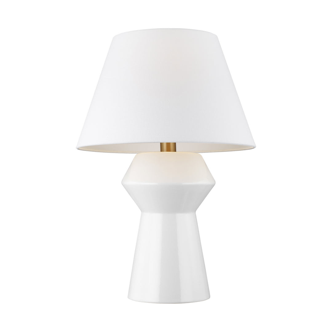 Visual Comfort Studio CT1061ARCBBS1 Abaco One Light Table Lamp Lamp White