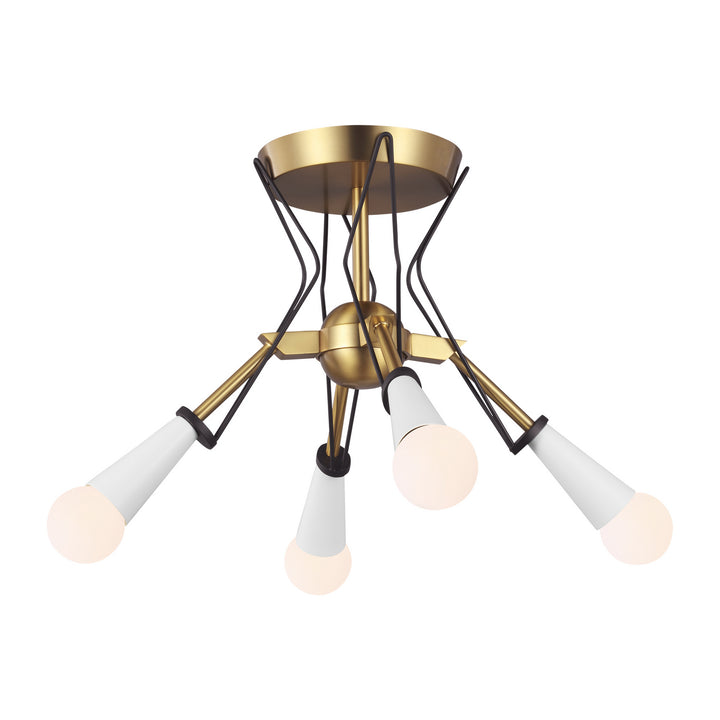 Visual Comfort Studio PIRO EF1044MBKBBS Ceiling Light - Burnished Brass