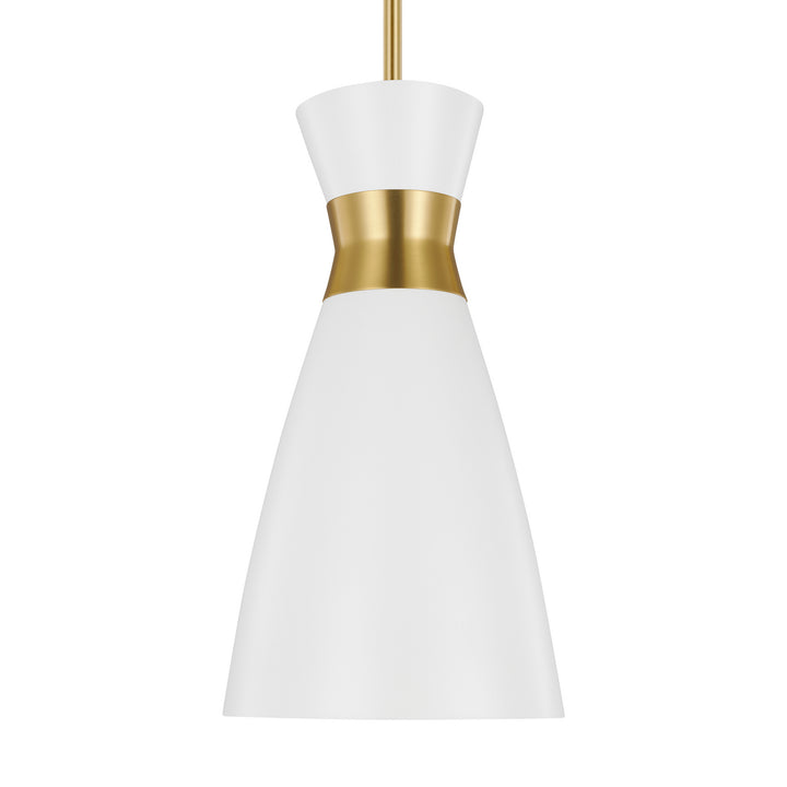 Visual Comfort Studio Heath EP1221MWTBBS Pendant Light - Matte White and Burnished Brass