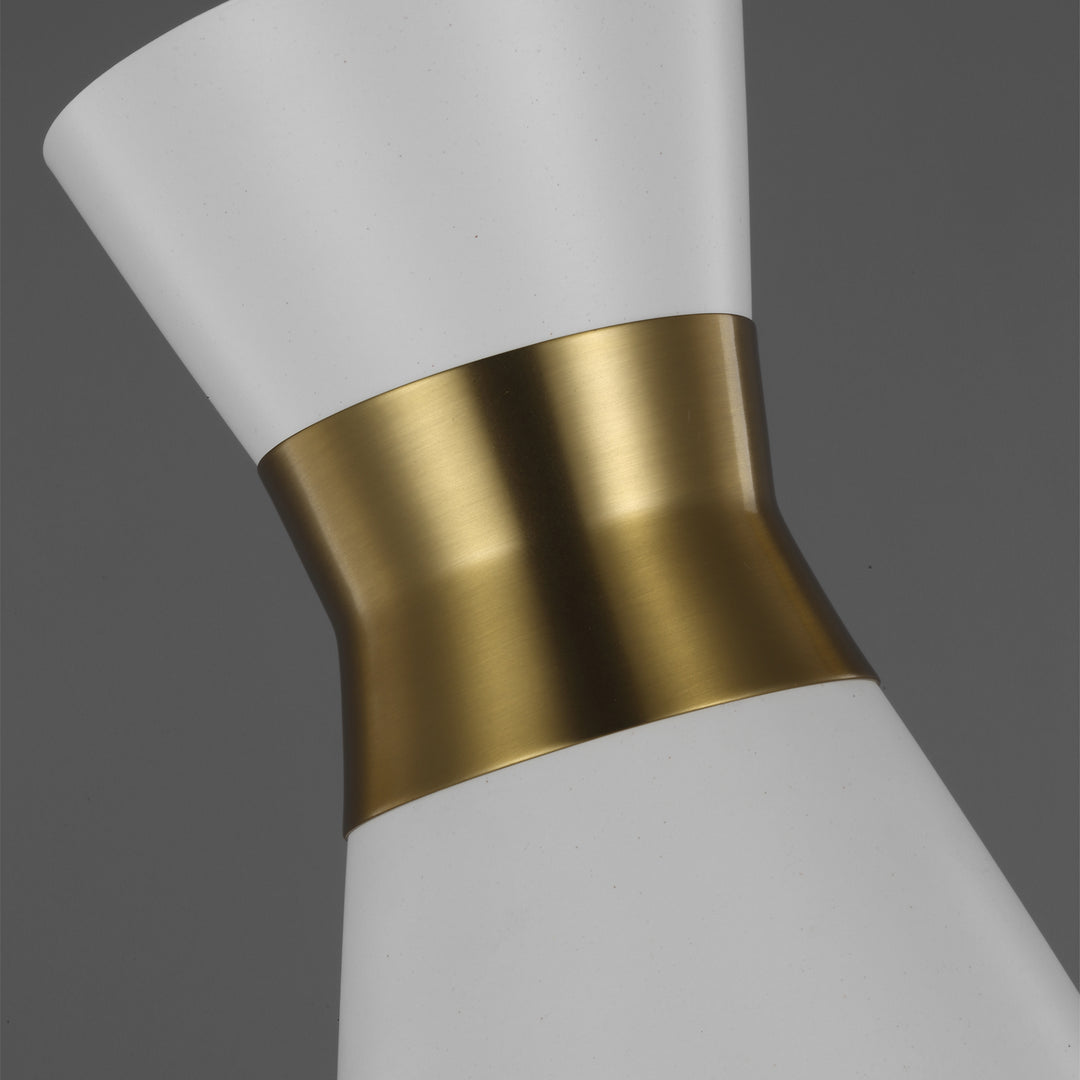 Visual Comfort Studio Heath EP1221MWTBBS Pendant Light - Matte White and Burnished Brass